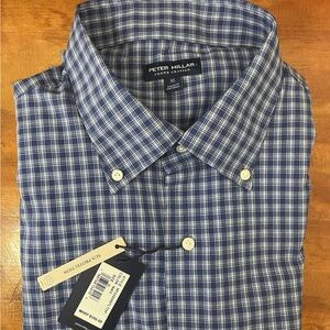 Size XL Peter Millar Crown Crafted Mens Sun Protection Button UP Shirt New $200